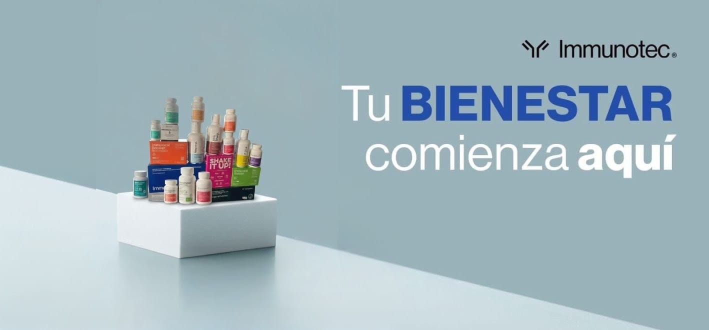 Banner principal de Immunocal con fondo blanco y producto destacado